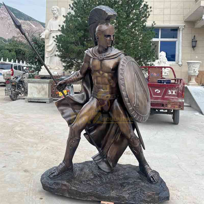 Life size bronze Greek Spartan warrior statue for sale DZ-513