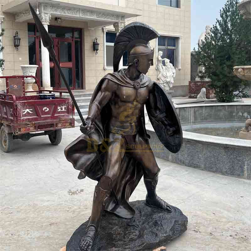 Life size bronze Greek Spartan warrior statue for sale DZ-513