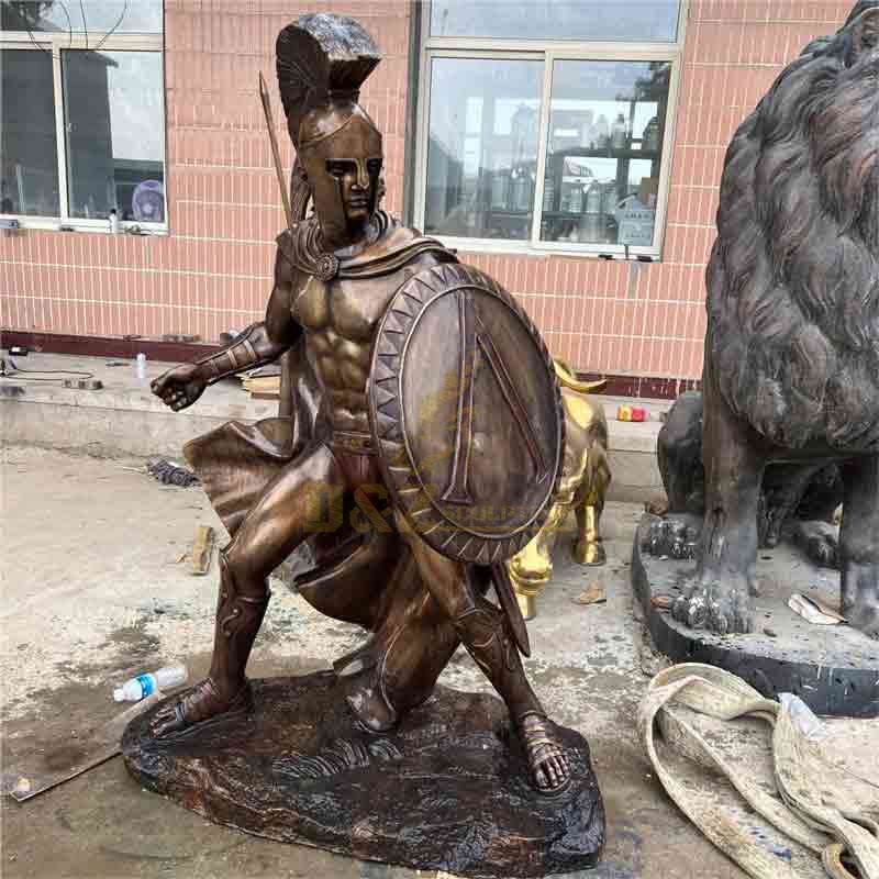 Life size bronze Greek Spartan warrior statue for sale DZ-513