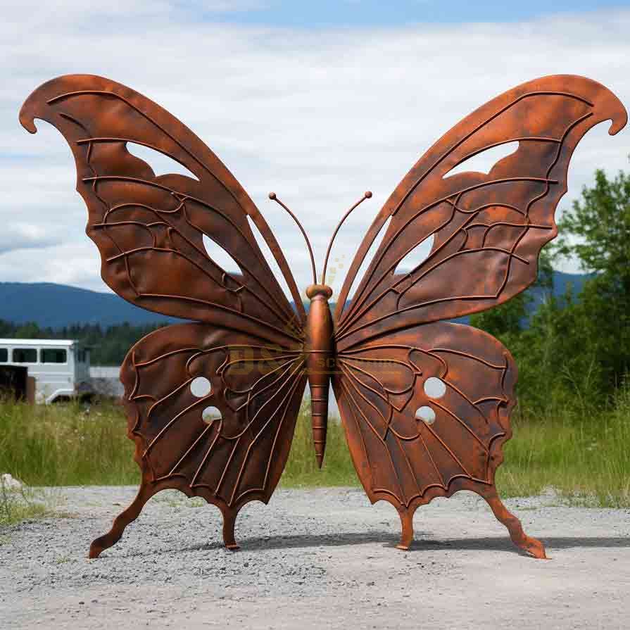 Giant Corten Steel Butterfly Art Sculpture for Sale DZ-514