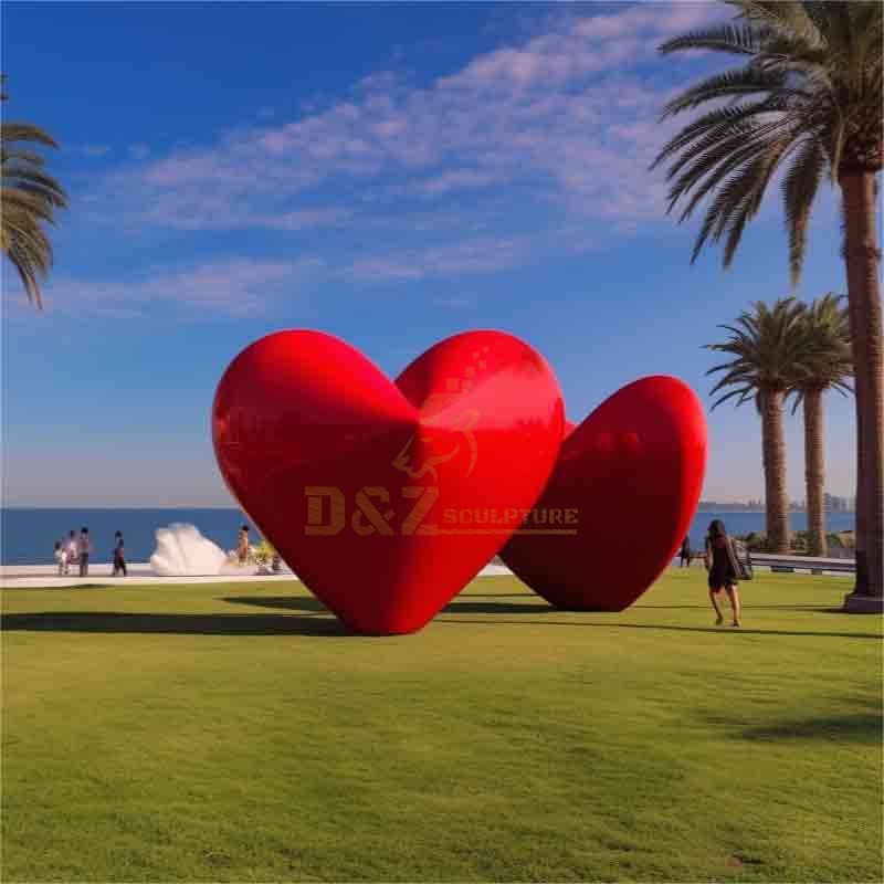 Large metal red heart sculpture: Wedding, party, and festival decorations 