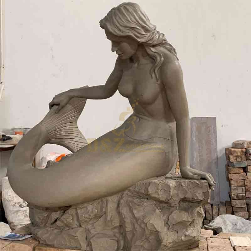 Custom made large mermaid statue for decor