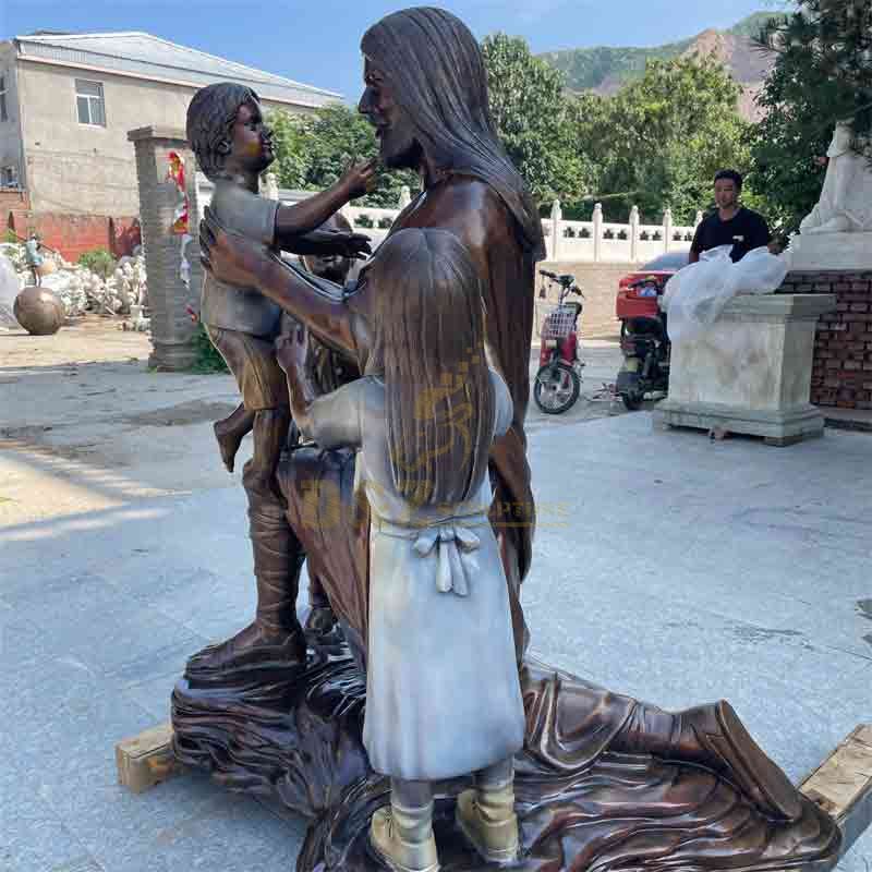 Catholic Statue: Bronze Jesus with Children Statue for sale DZ-538