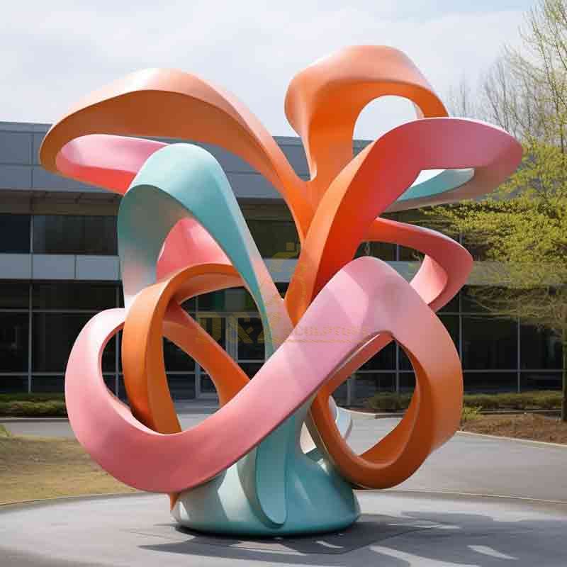 Colorful large modern abstract metal art sculpture DZ-539