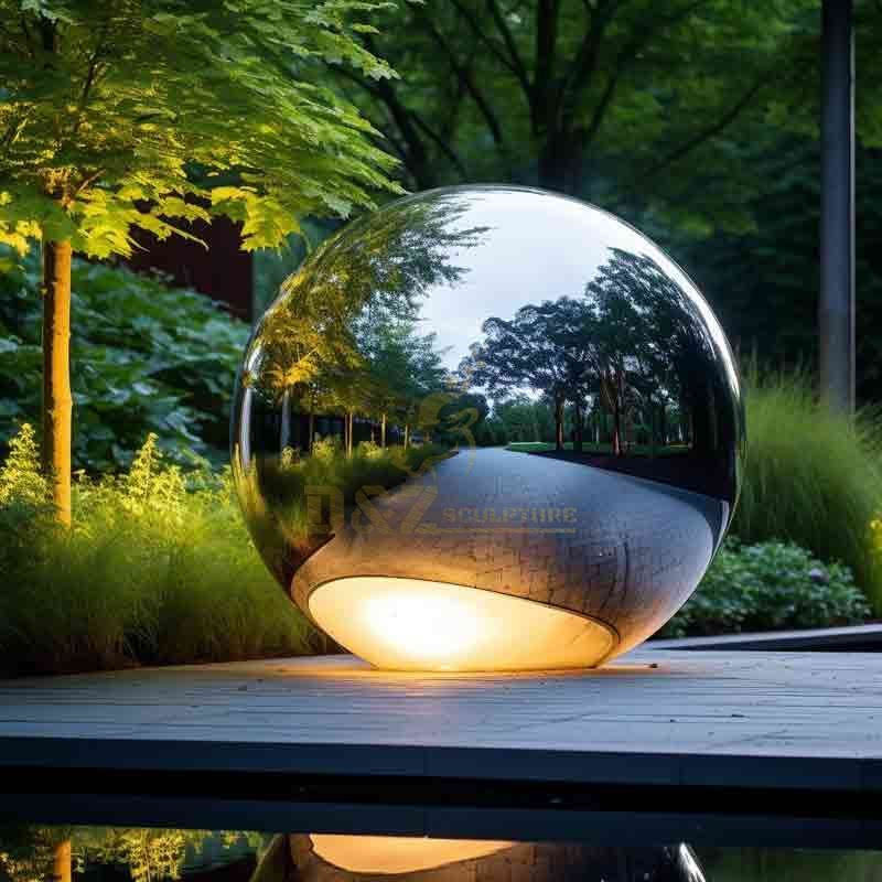 Customized mirror stainless steel garden sphere sculpture DZ-541