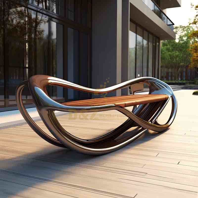 Modern outdoor metal benches for sale in bulk customization DZ-544