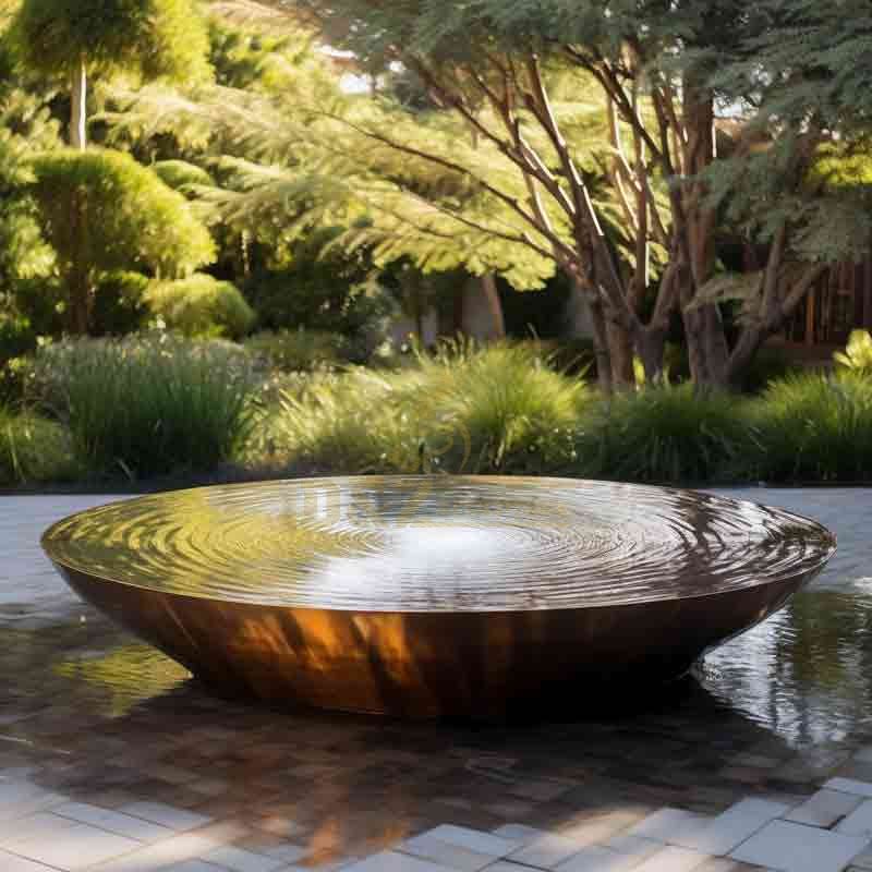 Large Corten steel water bowl fountain sculpture for sale DZ-546