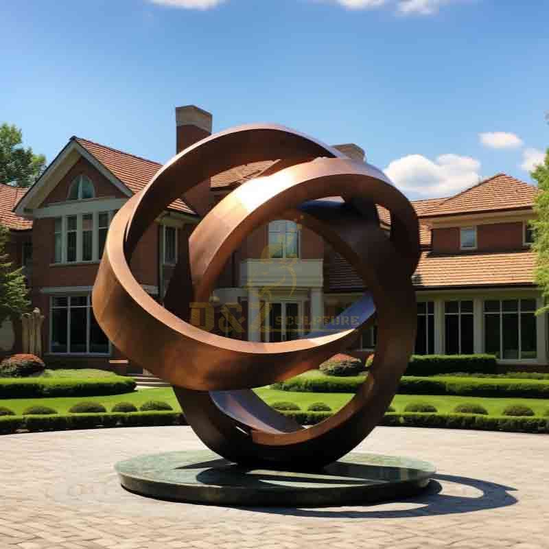 Modern villa abstract bronze sculpture project custom DZ-565