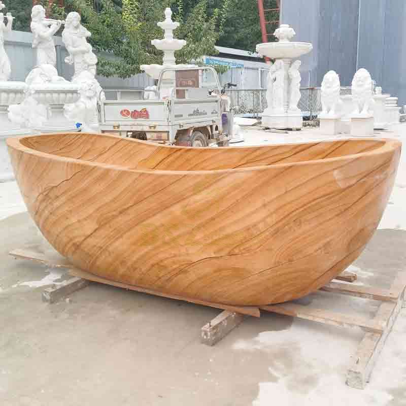 Luxury Natural Stone Bathtub Sculpture For Sale: Hotel Custom Project DZ-573