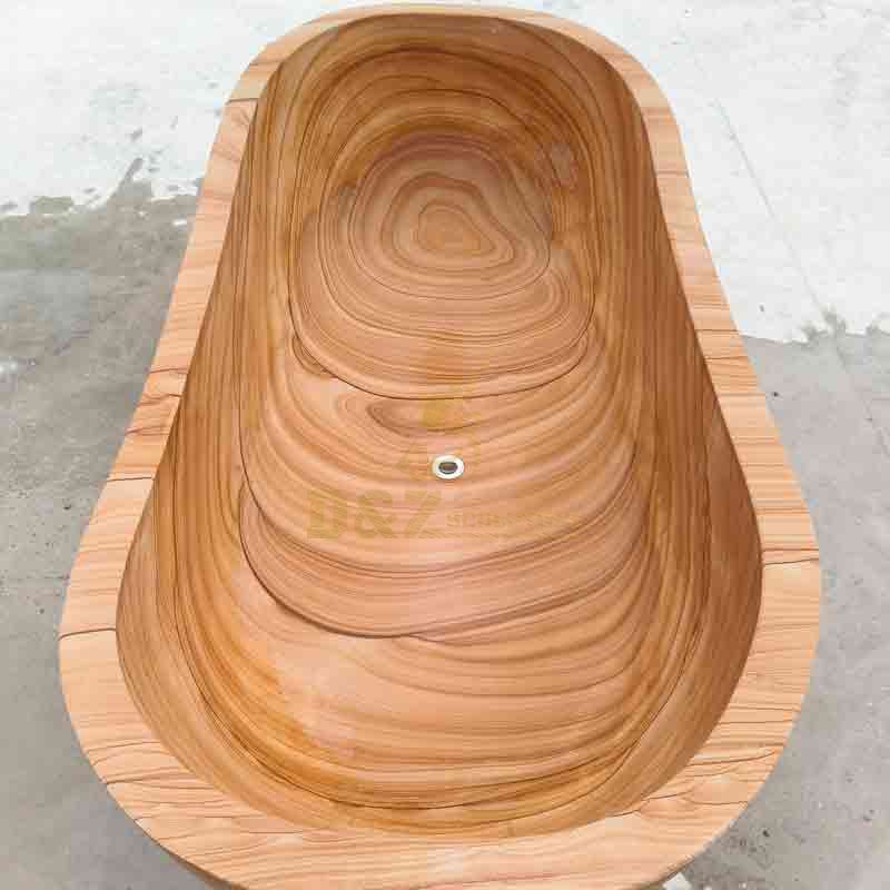 Luxury Natural Stone Bathtub Sculpture For Sale: Hotel Custom Project DZ-573