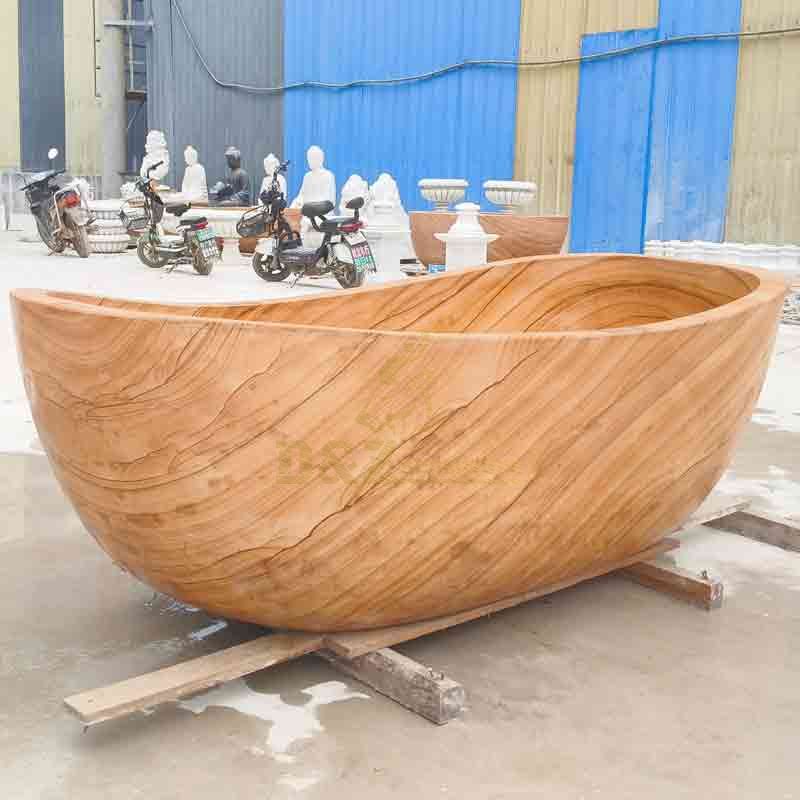 Luxury Natural Stone Bathtub Sculpture For Sale: Hotel Custom Project DZ-573