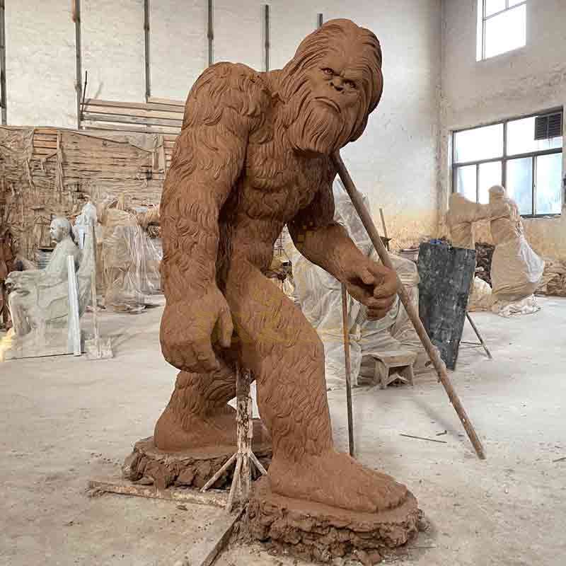 Bronze Bigfoot Statue Clay Film