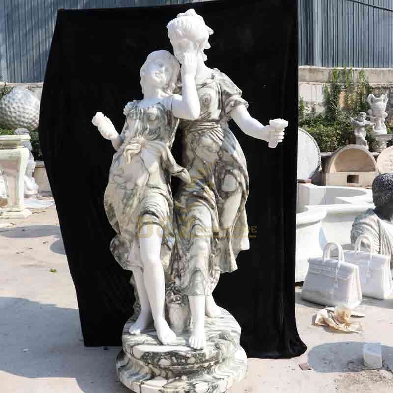 Garden Life Size Two Sisters Marble Statue For Sale DZ-582