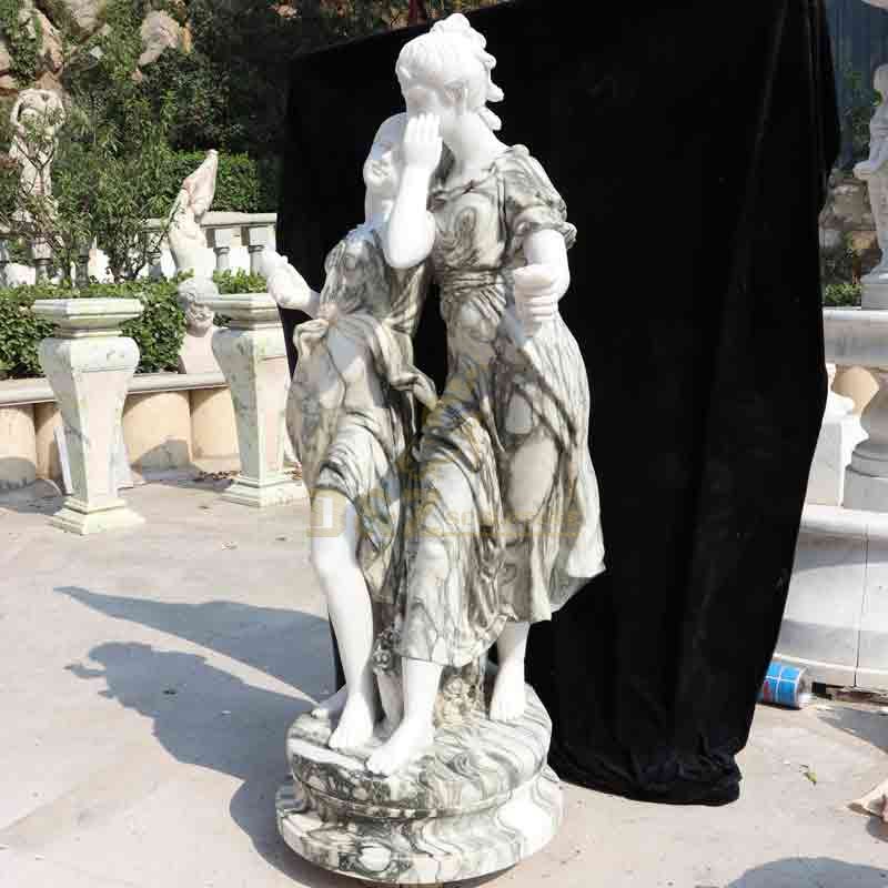 Garden Life Size Two Sisters Marble Statue For Sale DZ-582