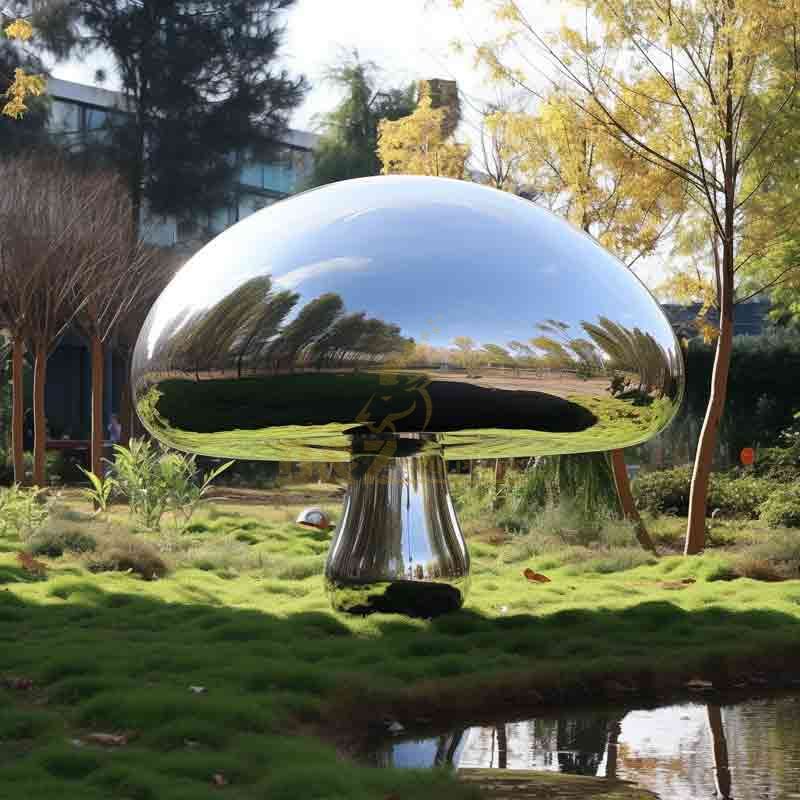 Stainless steel giant mushroom art sculpture for garden