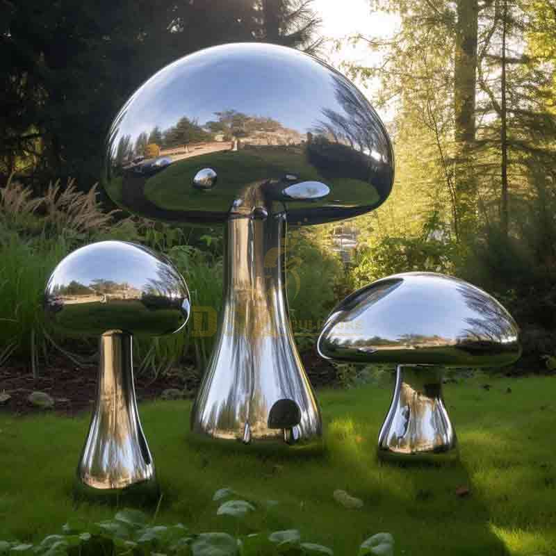 Stainless steel giant mushroom art sculpture for garden