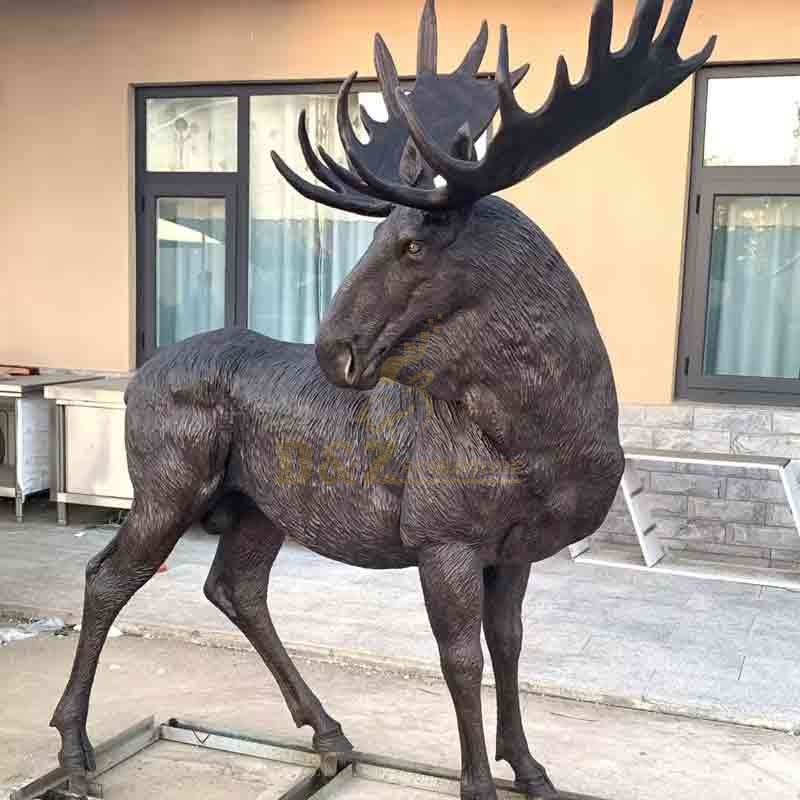 Large Outdoor Garden Bronze Moose Statue For Sale DZ-599