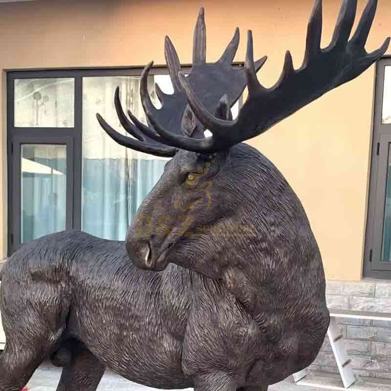 Large Outdoor Garden Bronze Moose Statue For Sale DZ-599