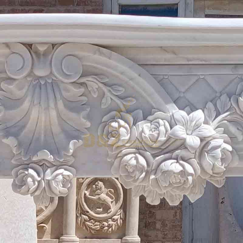 Ready Stock: Fangshan white fireplace mantel decor sculpture for sale DZ-605