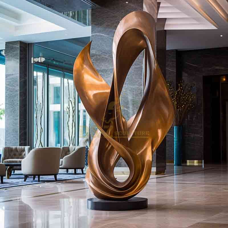 Modern abstract bronze art sculpture for hotel project