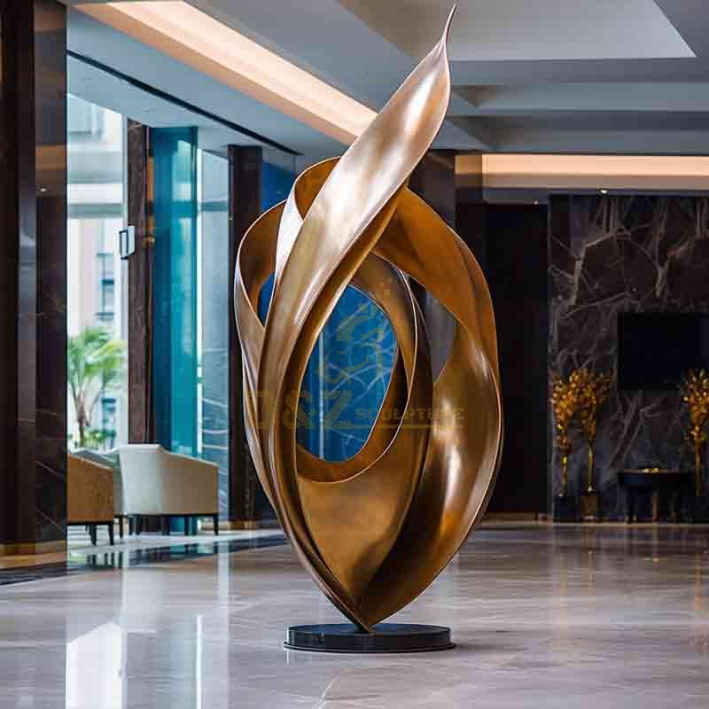 Modern abstract bronze art sculpture for hotel project