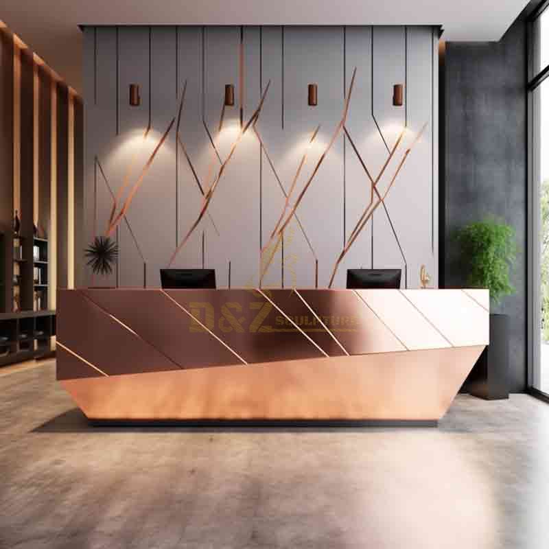 sculptural reception desk