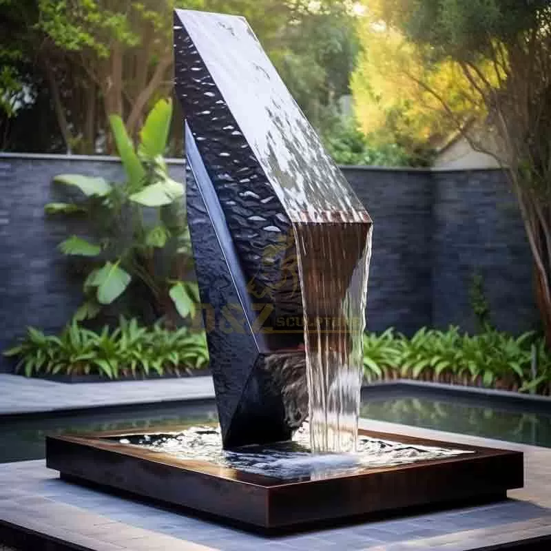 Geometric Metal Garden Water Fountains For Sale DZ-623