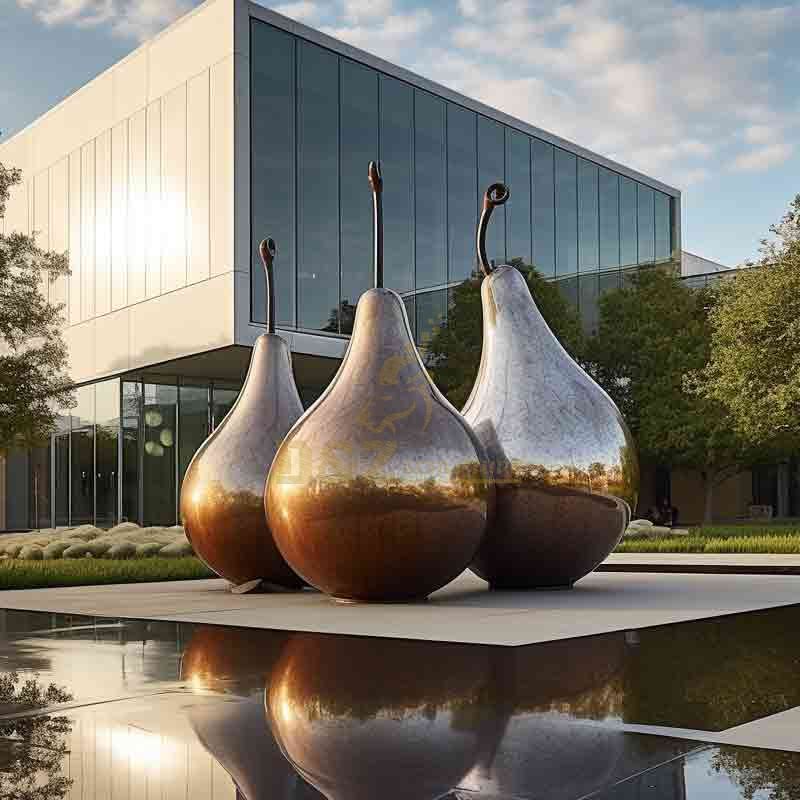 metal pear sculpture