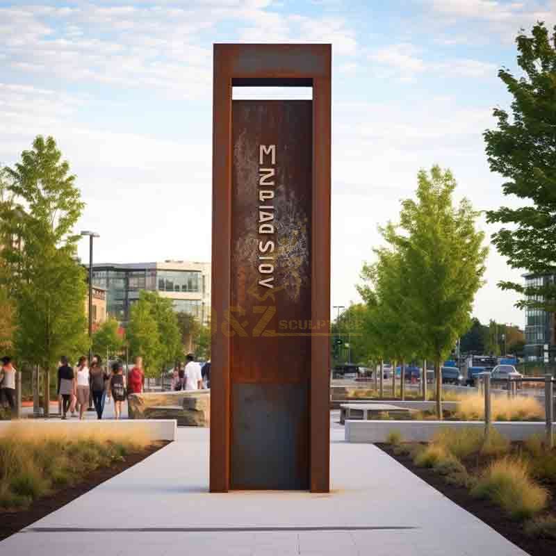 Corten Steel Sculpture Signage for Shopping Mall