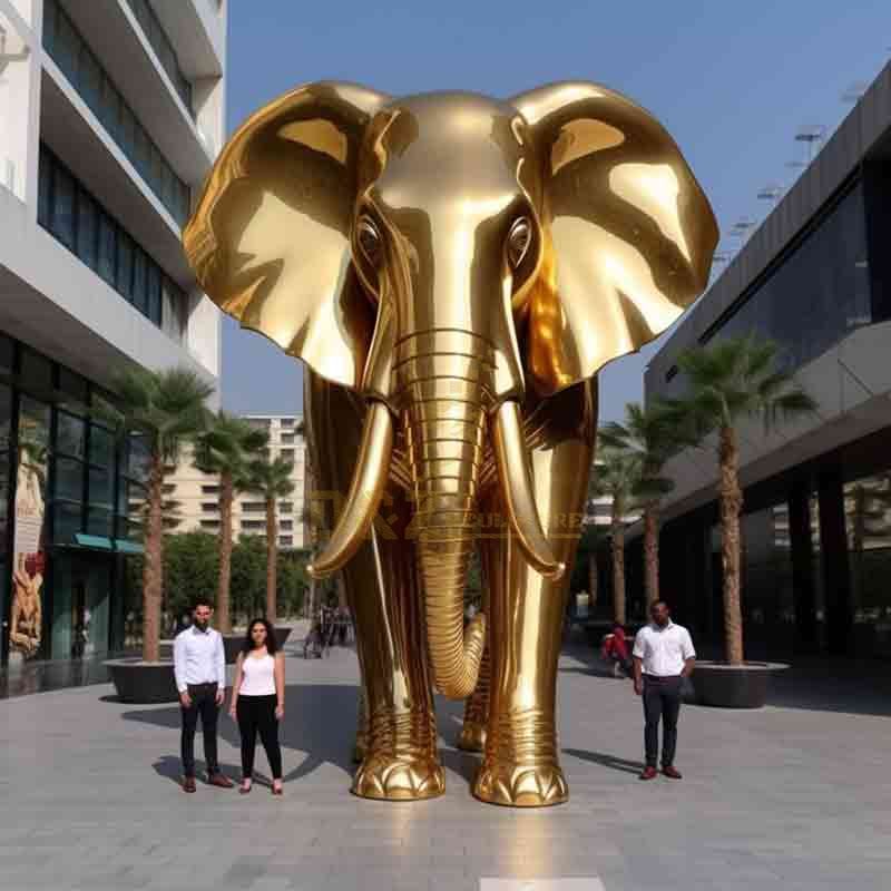 gold plated elephant statue