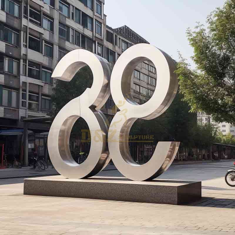 Large Stainless Steel Letter Sculpture Sign Art DZ-632