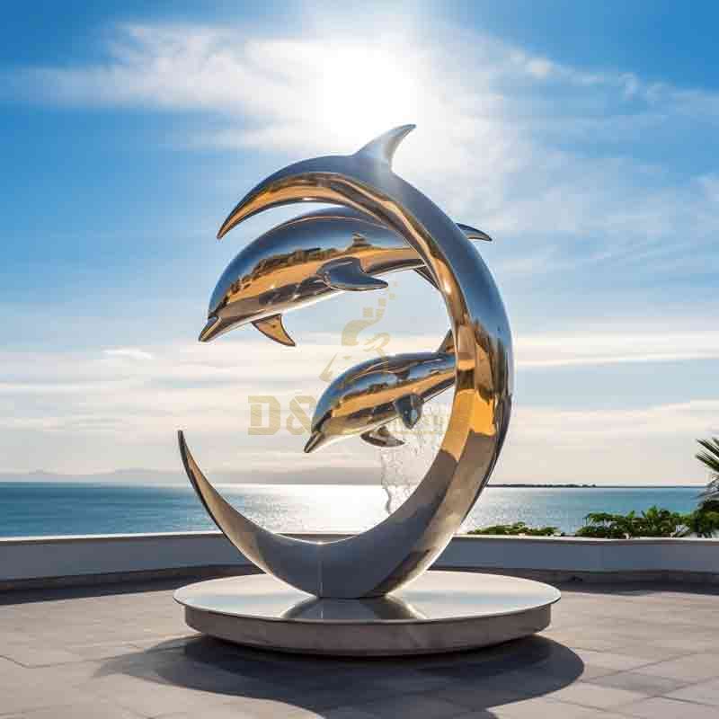 outdoor dolphin sculpture