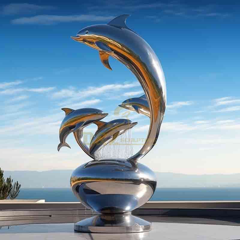 large dolphin sculpture