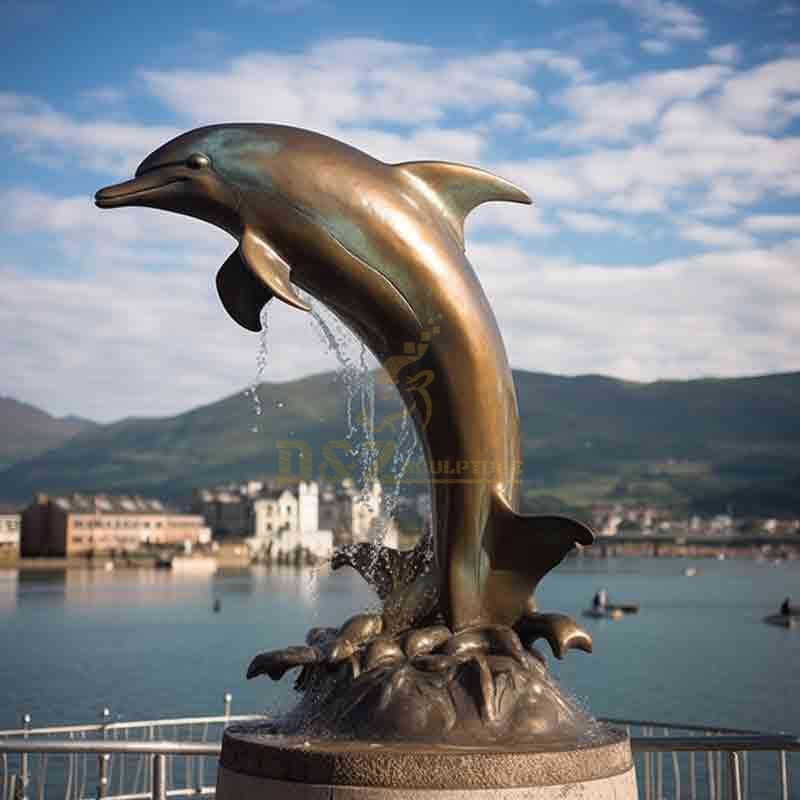 bronze dolphin sculpture for sale