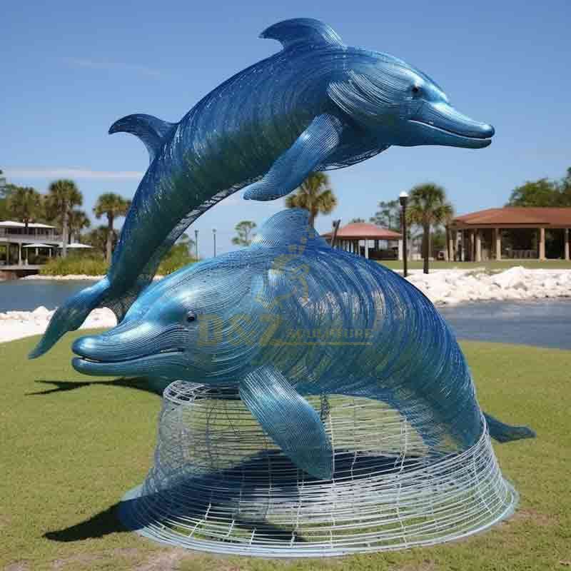 dolphin wire sculpture