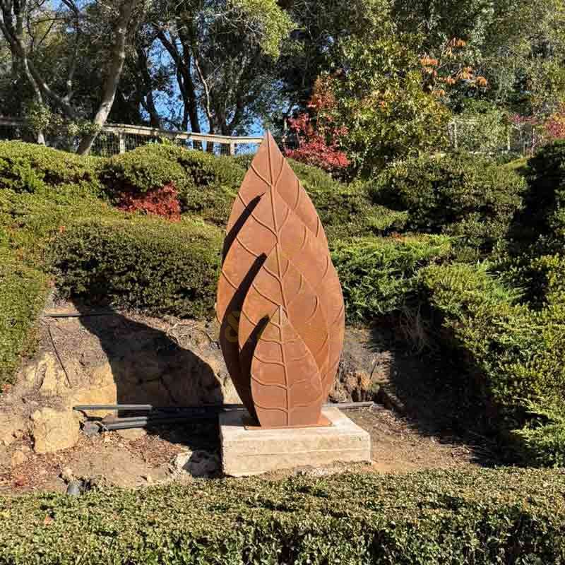 leaf sculpture on stand