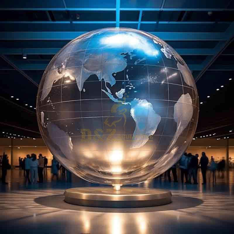 metal globe sculpture