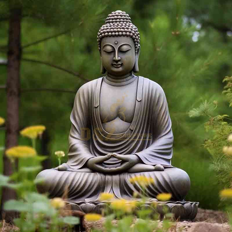 Garden Bronze Meditating Buddha Statue for Sale Zen landscape decor DZ-649