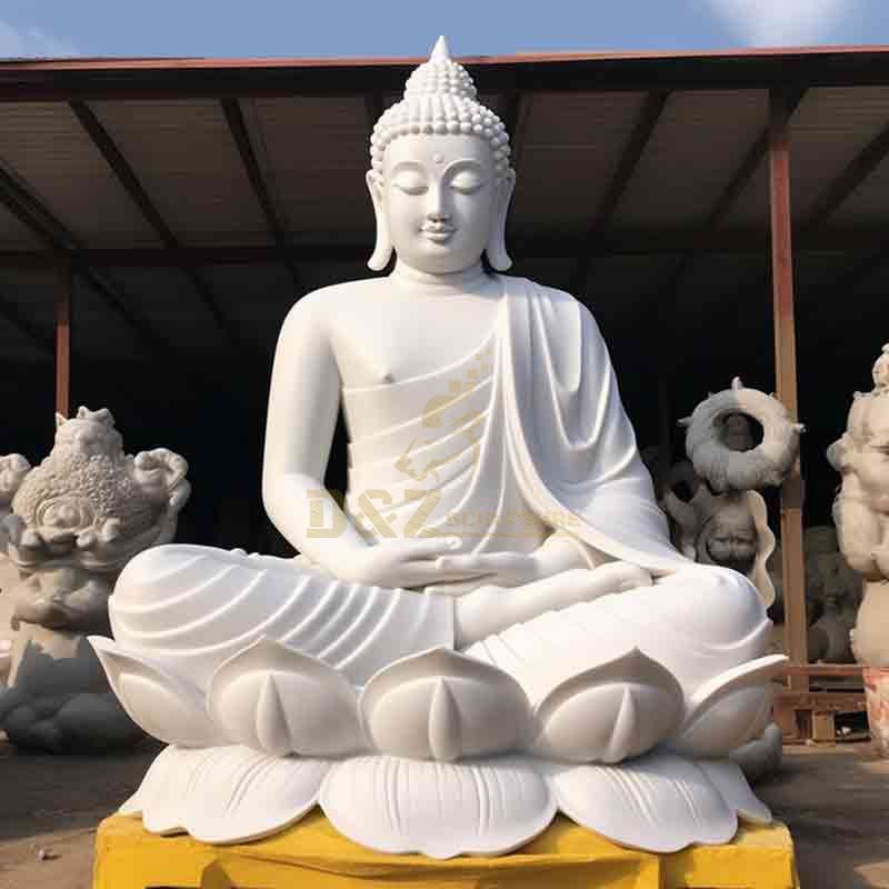 Large White marble meditation buddha statue for sale DZ-653