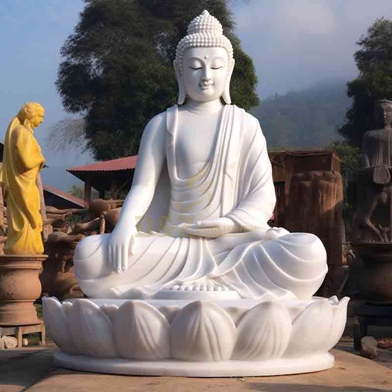 white marble buddha statue