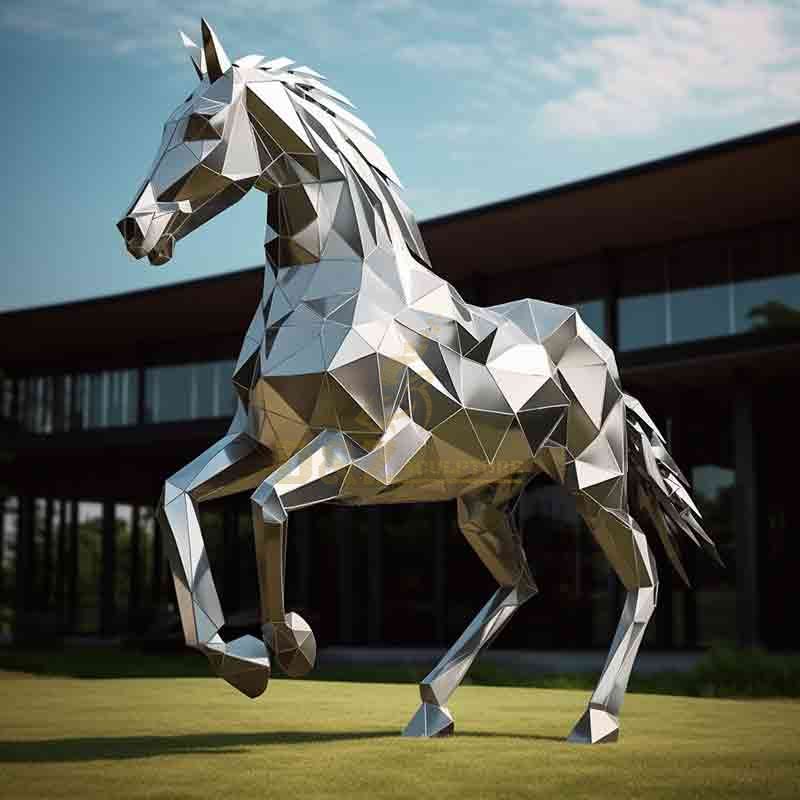 stainless steel horse sculpture