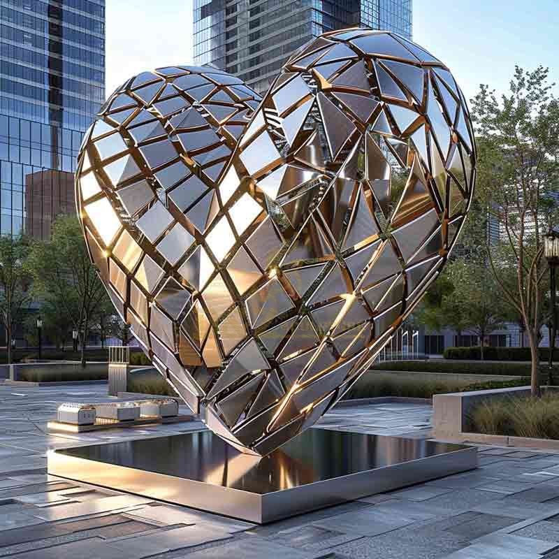 metal heart sculpture