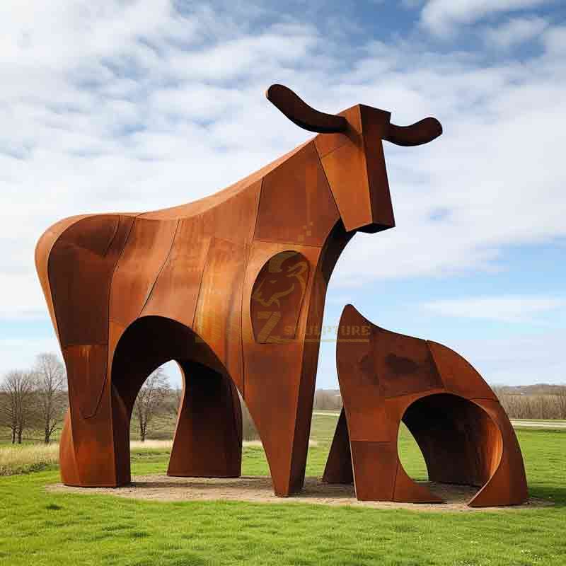 cow family sculpture