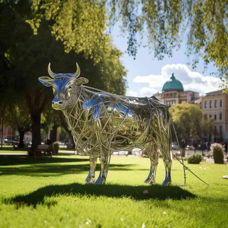 metal bull sculpture