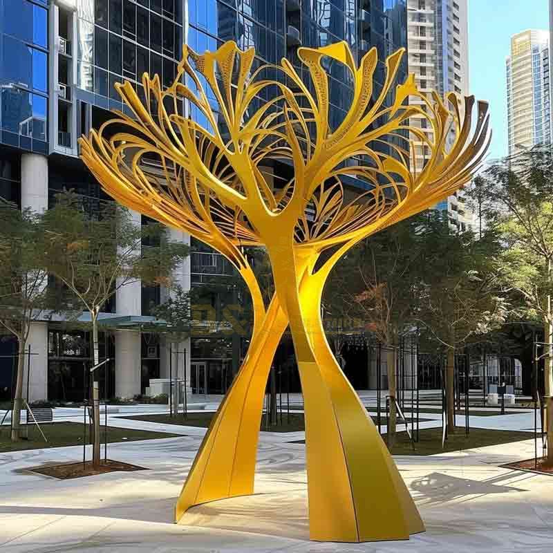 large metal tree sculpture