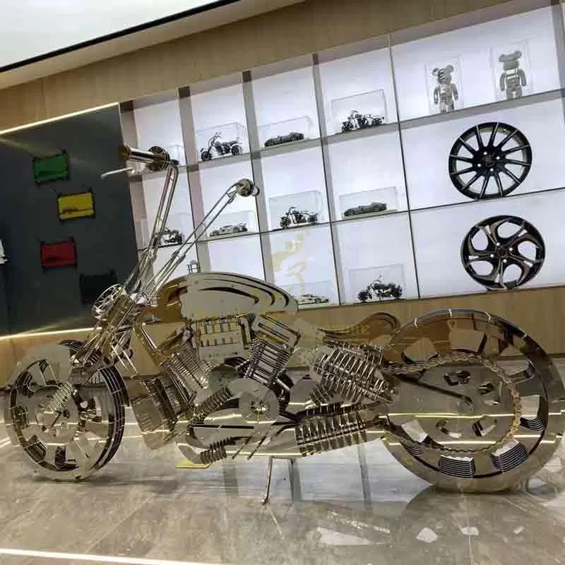 Multi-layer metal motorcycle sculpture for sale DZ-680