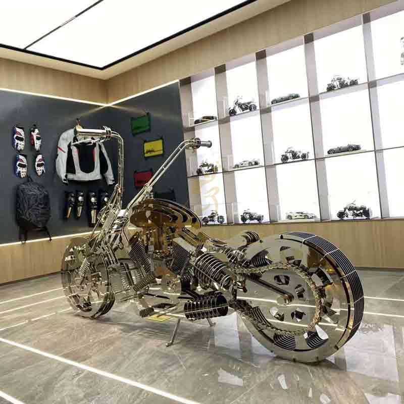 motorcycle metal sculpture