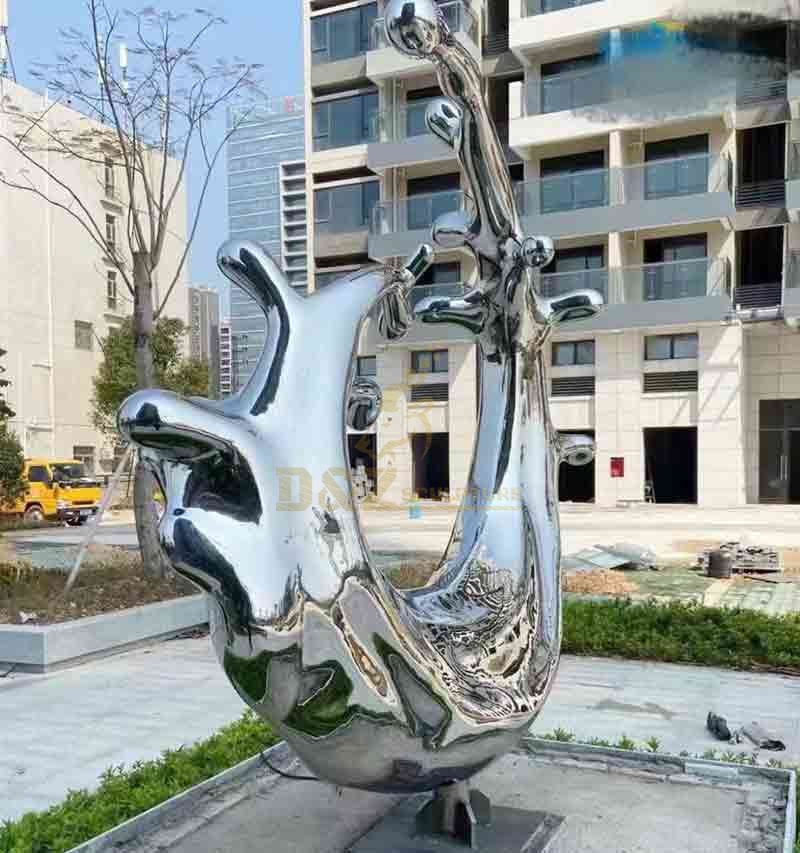 metal wave sculpture