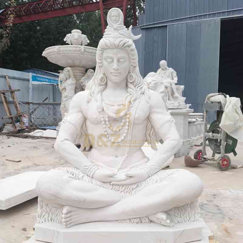 White Marble Indian God Shiva Statue For Sale DZ-686