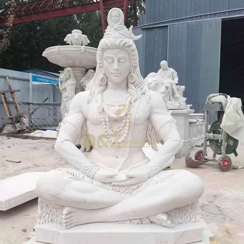 White Marble Indian God Shiva Statue For Sale DZ-686